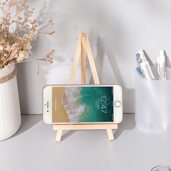 Support pour téléphone et tablette en bois de style Ins – Image 2