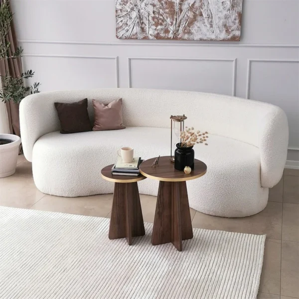 Table basse gigogne en noyer - Image 3