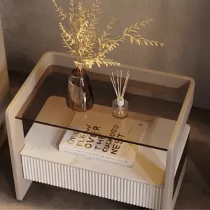 Table de chevet minimaliste italienne pour chambre à coucher moderne