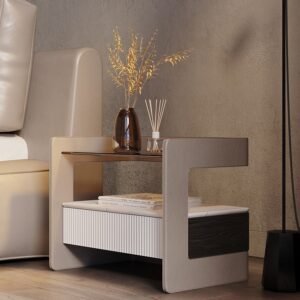 Table de chevet minimaliste italienne pour chambre à coucher moderne